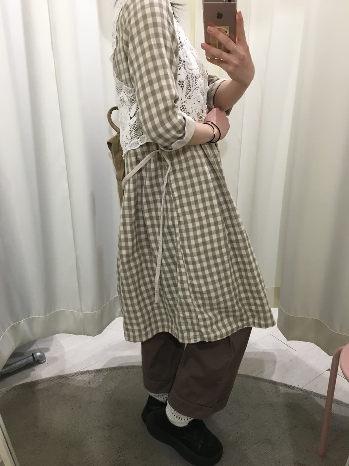 midori check onepiece 상품이미지5