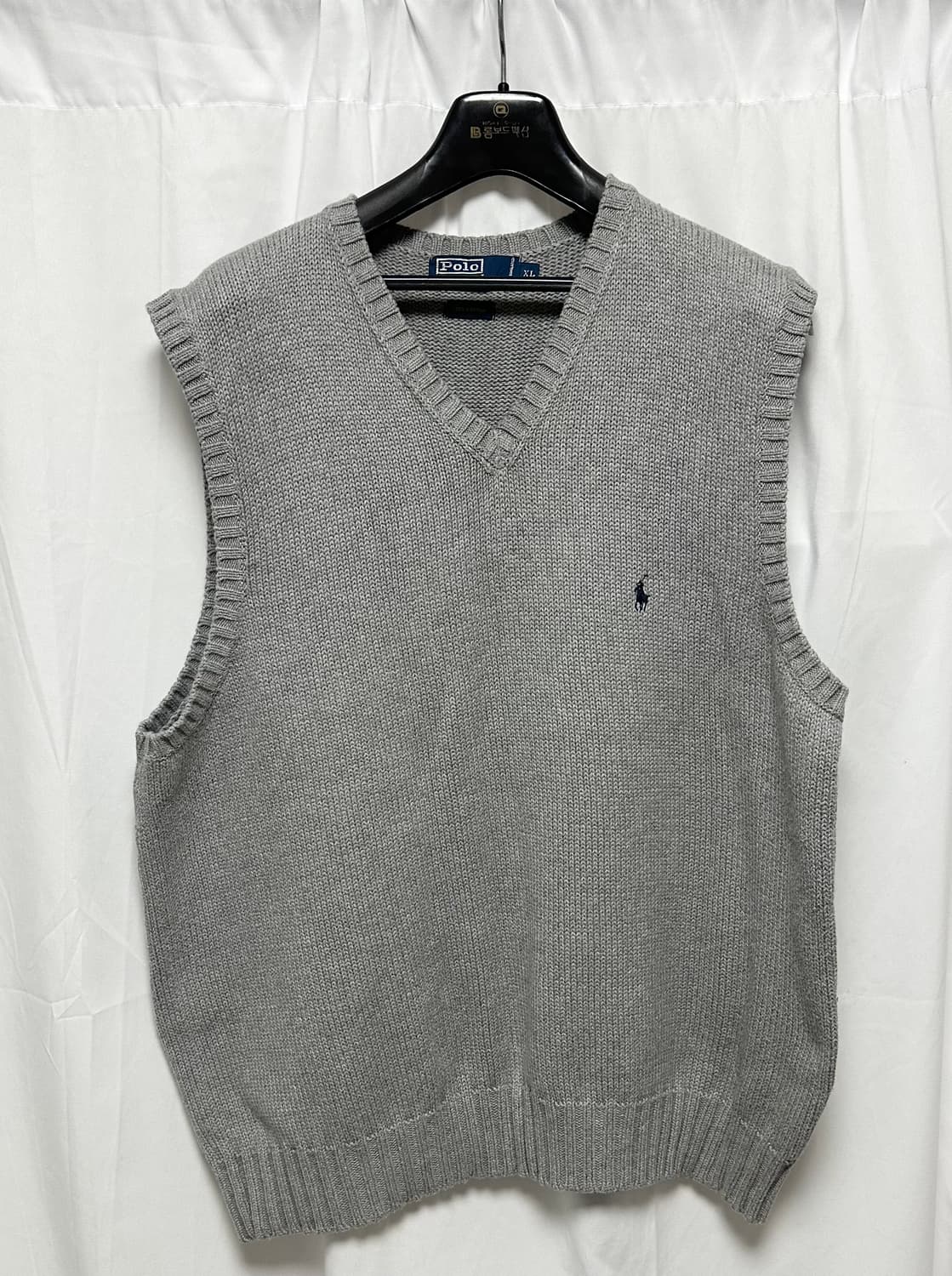 no.131 폴로 랄프로렌 라이트그레이니트조끼 xl 상태s급 상품이미지1
