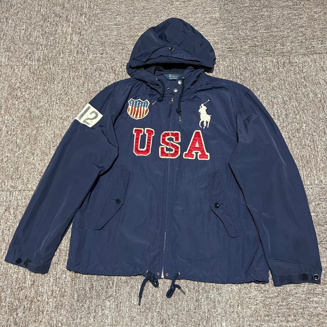 XL) 폴로 랄프로렌 USA 성조기 바람막이 후드 자켓 상품이미지1