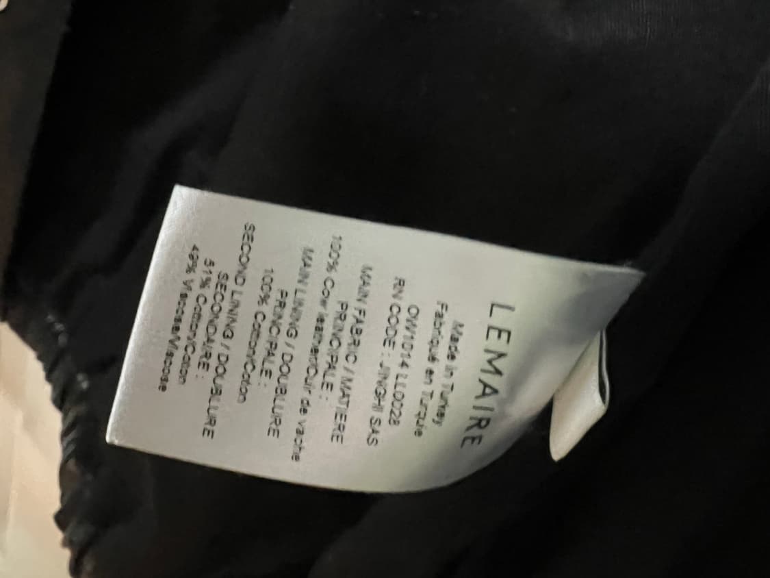 르메르 23ss 스탠드카라 레더블루종 L 상품이미지4