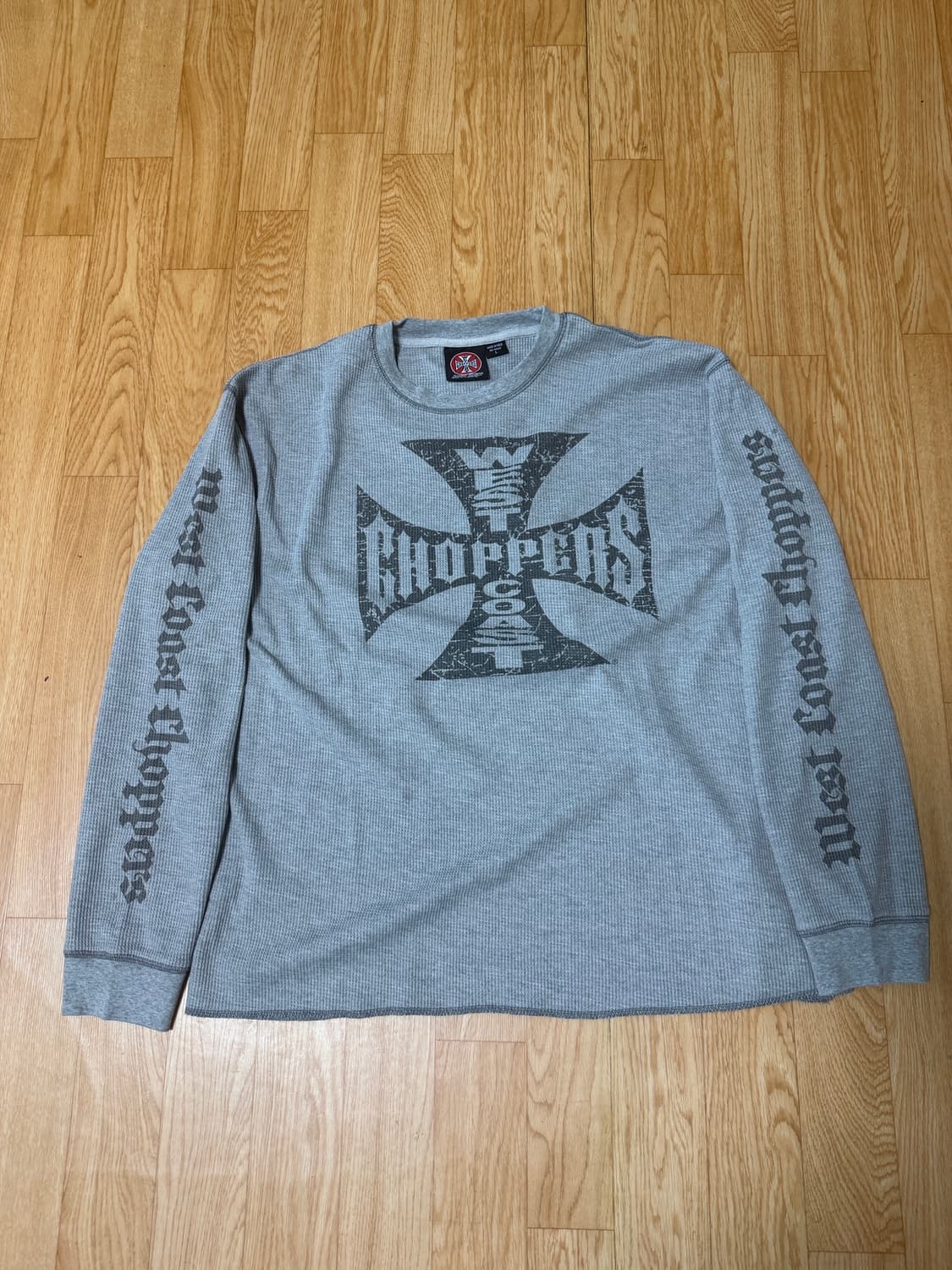 L) west coast Choppers 그레이 와플 롱슬리브 상품이미지1