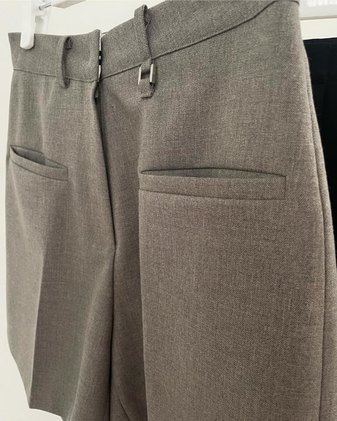 브리드 버뮤다팬츠 베이지/블랙 상품이미지6