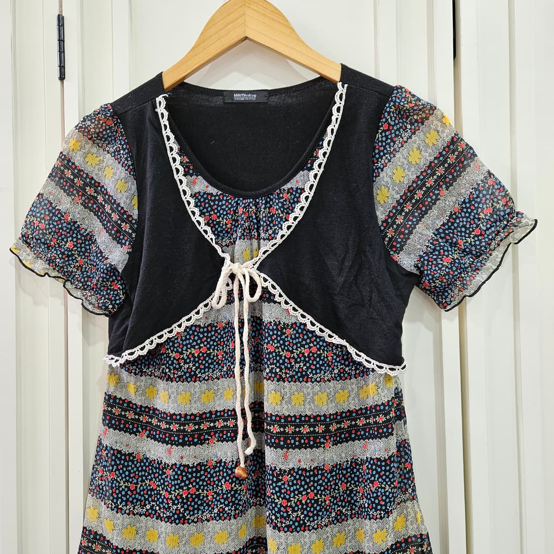 플라워 패턴 반팔 원피스 상품이미지3