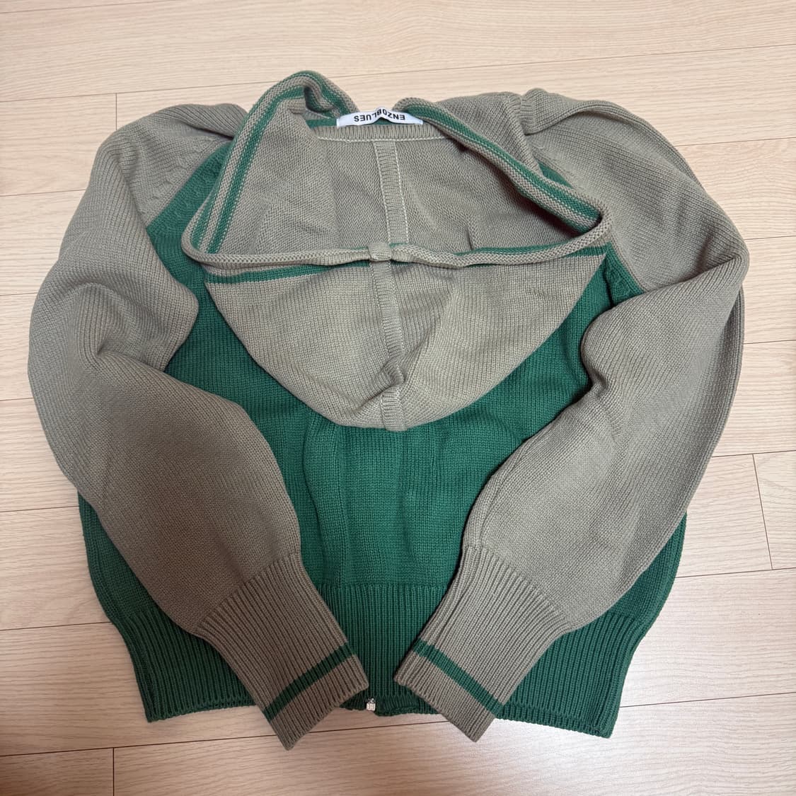 엔조 블루스 레글런 니트 집업 후디 상품이미지2