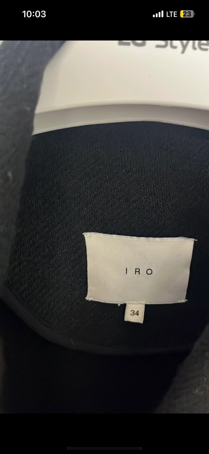  IRO 이로 블랙 코트 55,66정품 상품이미지2