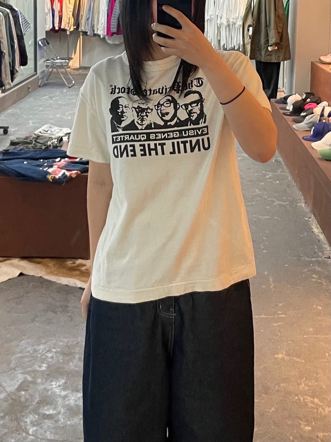 에비수 빈티지 빅프린팅 반팔 H1978 상품이미지1