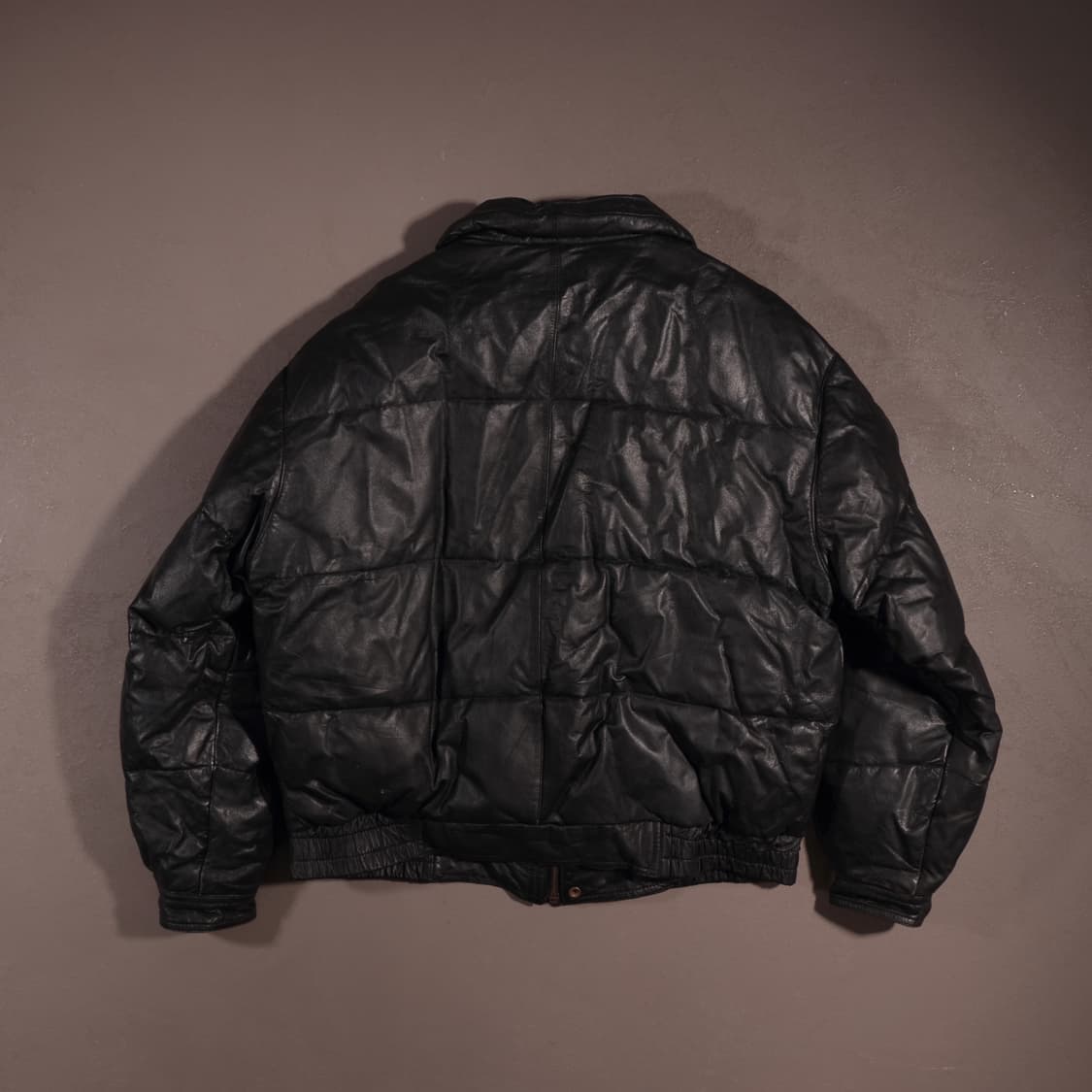 90s 일본빈티지 소가죽 레더 패딩 상품이미지5