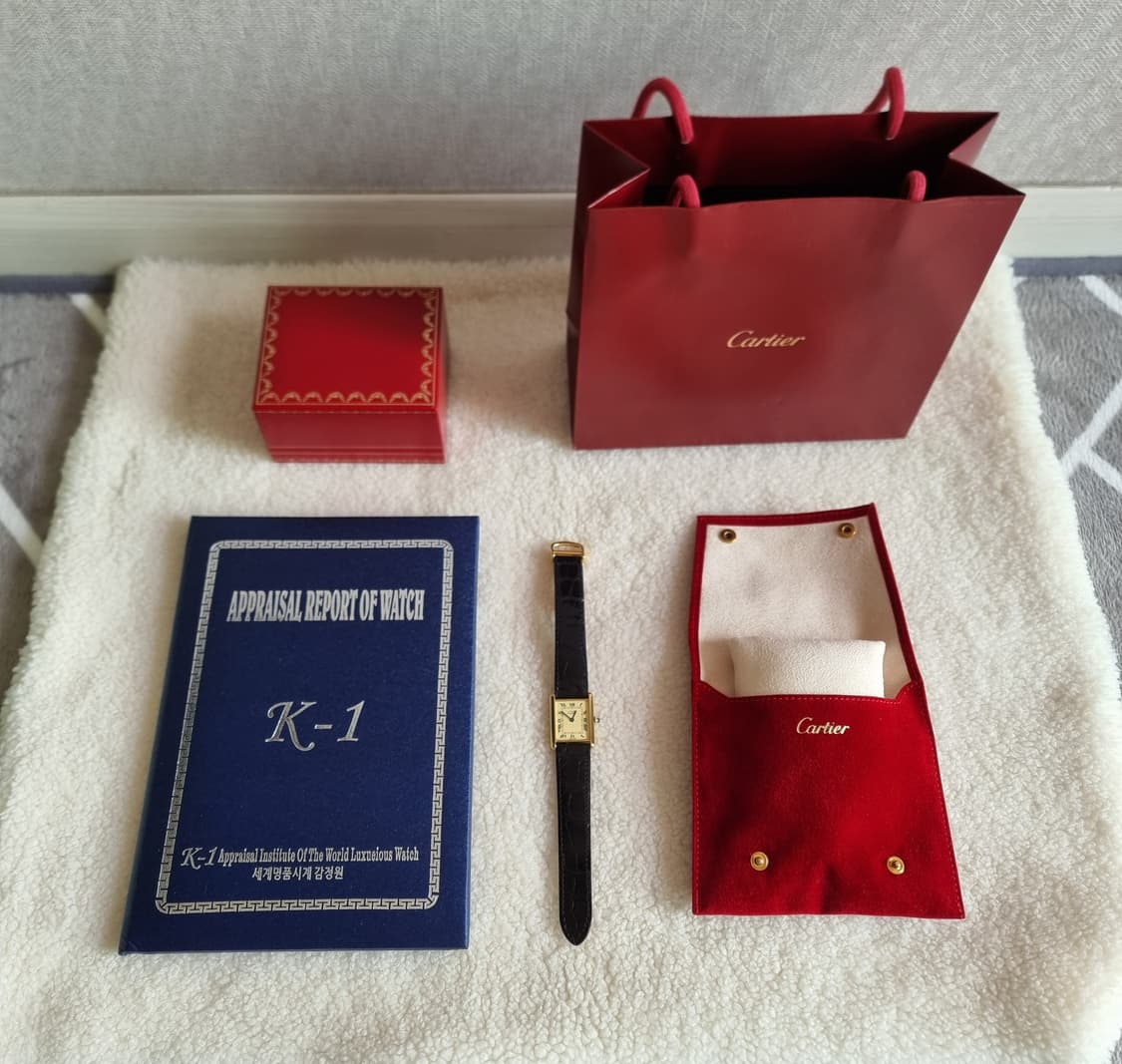 까르띠에 빈티지 탱크머스트 L 샴페인다이얼 디버클 시계(남여공용) 상품이미지9