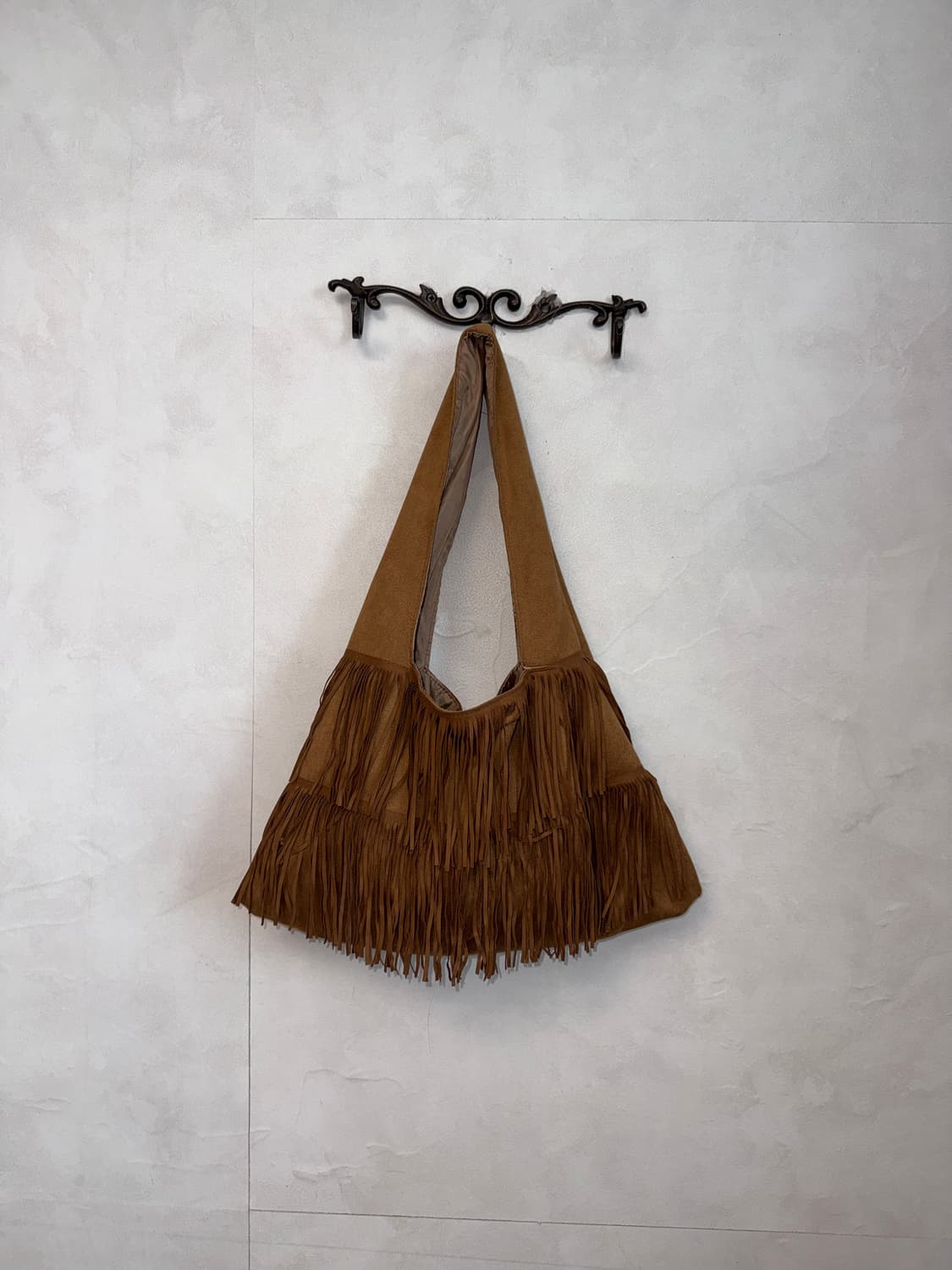 Brown western fringe shoulder bag 상품이미지1