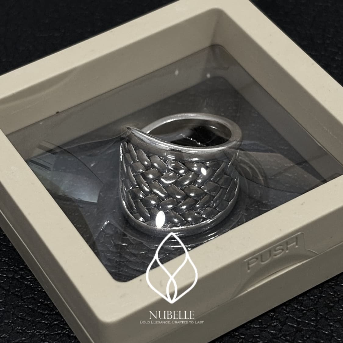 🌗 Weaving shield ring / 925실버 위빙 방패 반지 상품이미지6