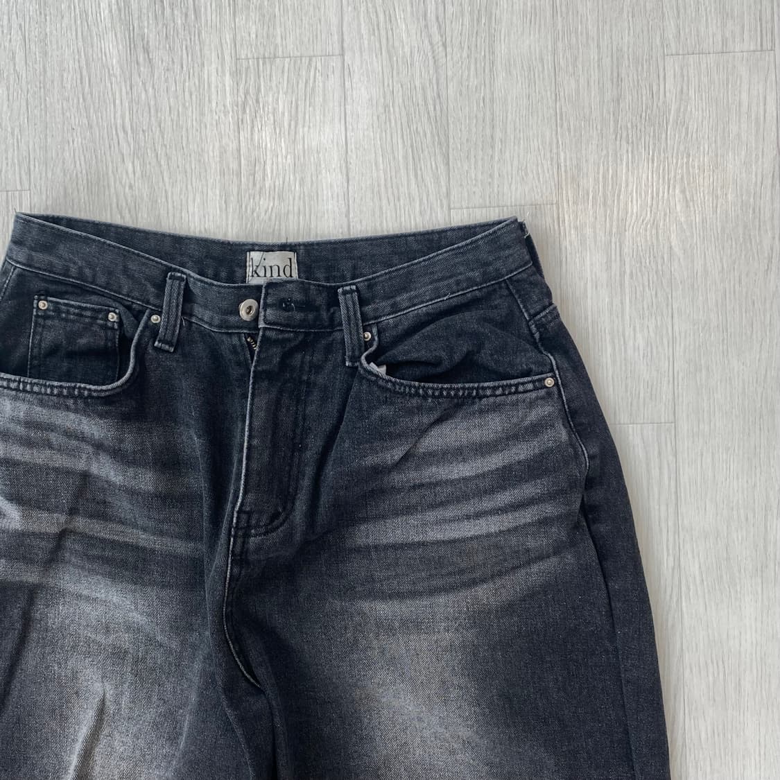 호아이보 흑청 워시드 데님 팬츠  상품이미지1