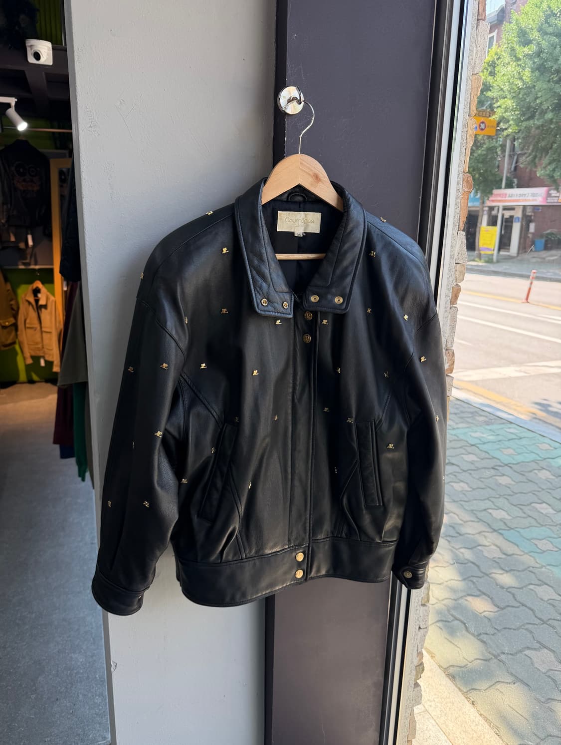38/ 꾸레쥬 1990AW 레더 스터드 자켓 상품이미지2