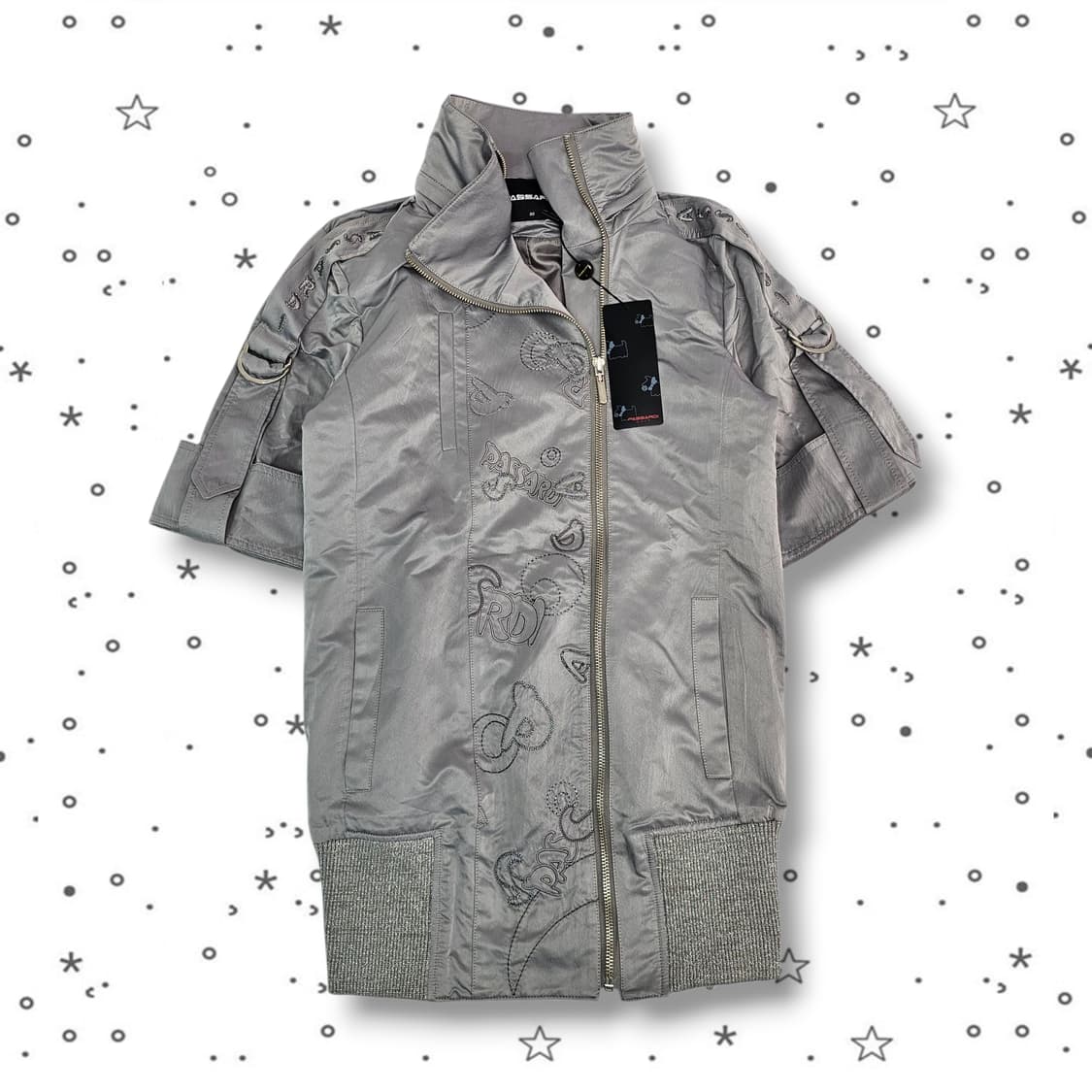 PASSARDI 파사디 자수 반팔 집업 상품이미지3