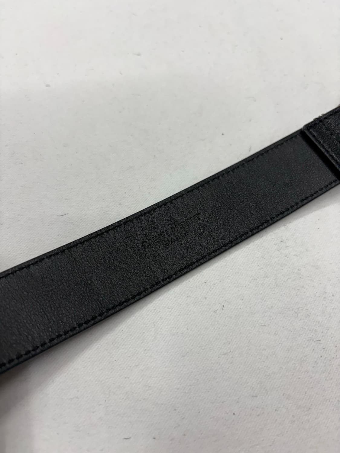 생로랑 YSL 실버 로고 블랙 레더 벨트 상품이미지7