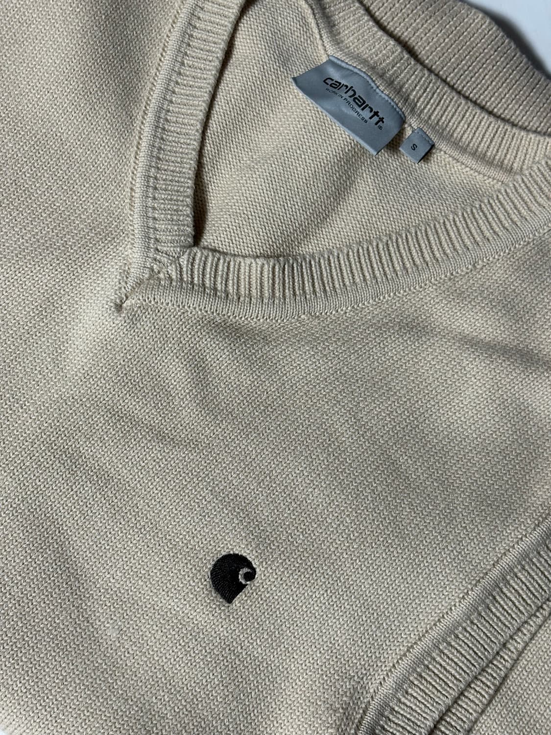 칼하트 윕 니트 베스트 아이보리s 상품이미지1