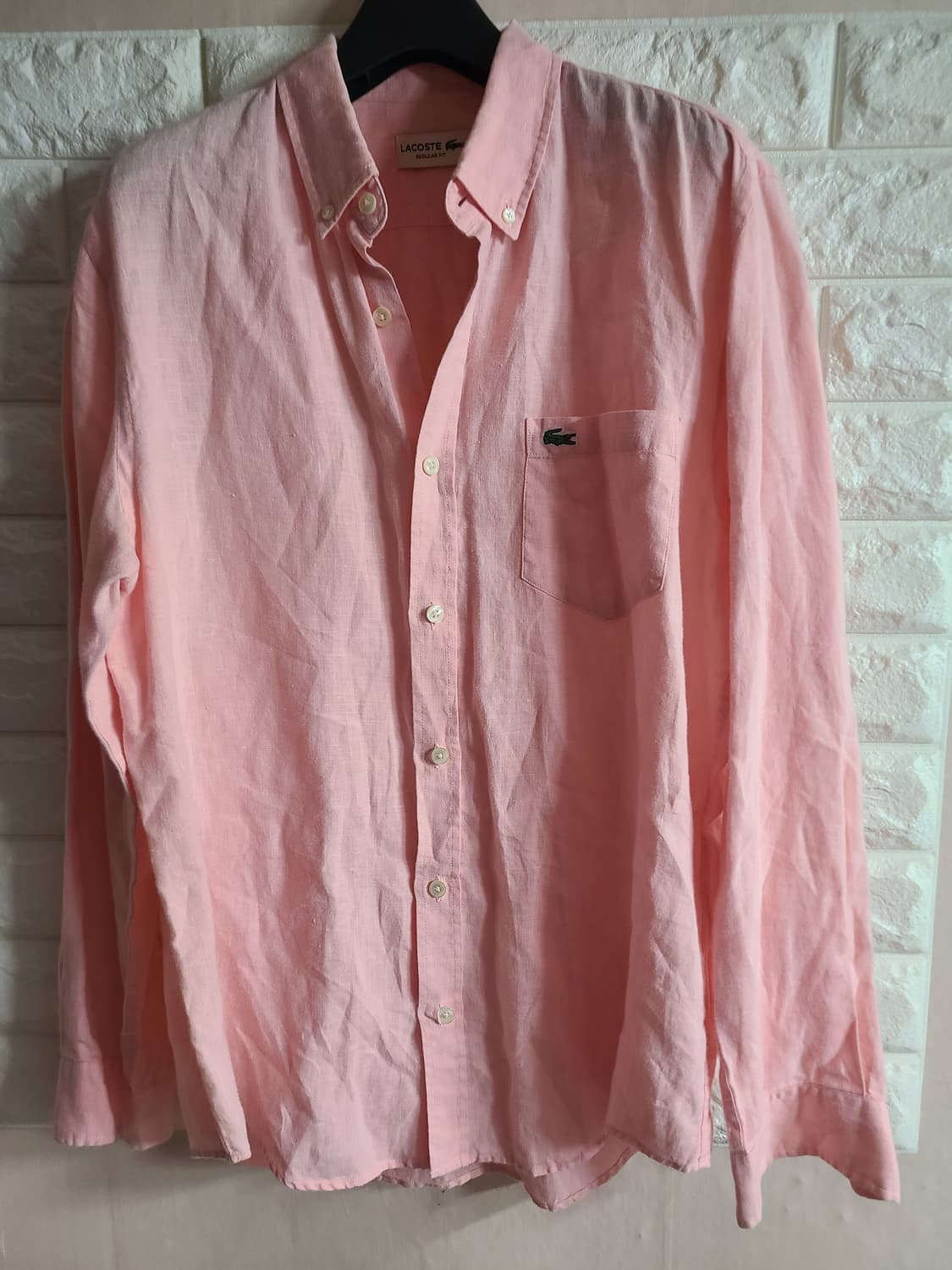 라코스테 핑크 린넨 셔츠(100) 상품이미지1