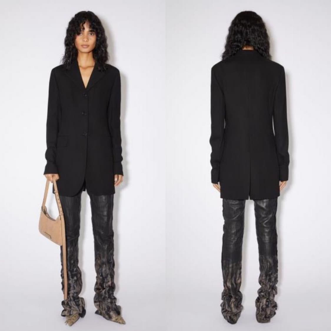 아크네스튜디오 울블렌드 핏 수트 롱 블레이저 자켓 상품이미지2