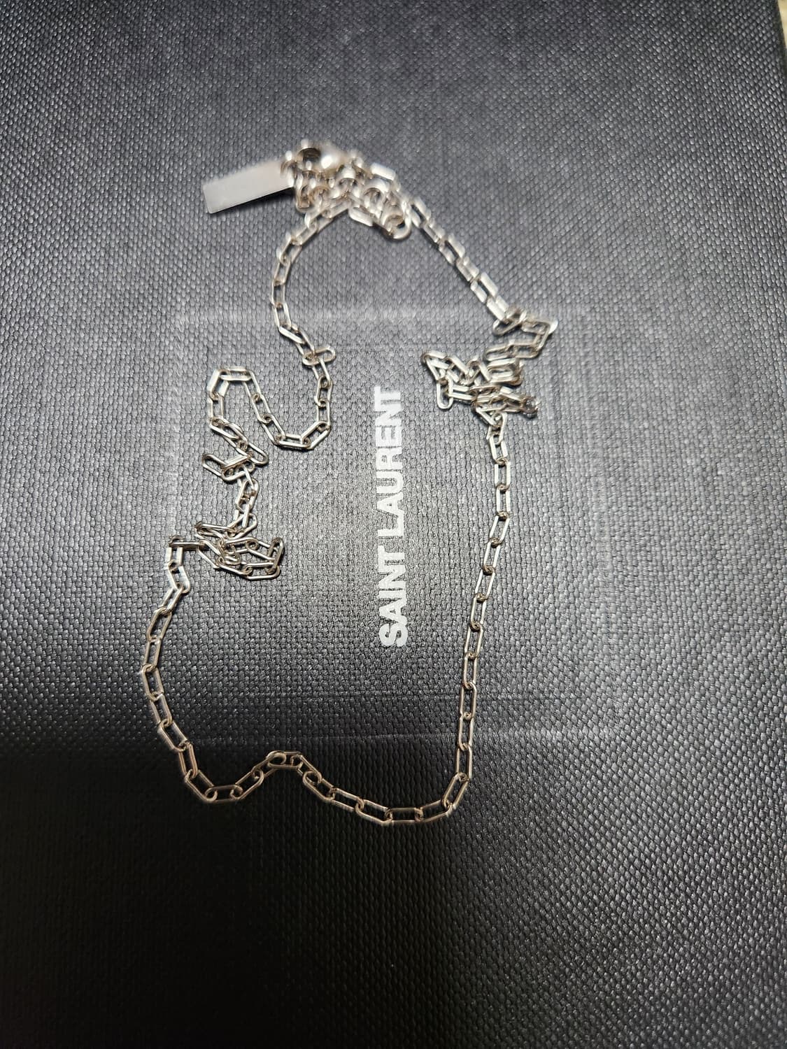 생로랑 클립 체인 목걸이 유니섹스 상품이미지1