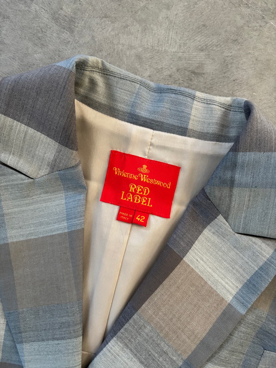 Vivienne Westwood 비비안웨스트우드 레드라벨 체크 싱글 자켓 상품이미지5