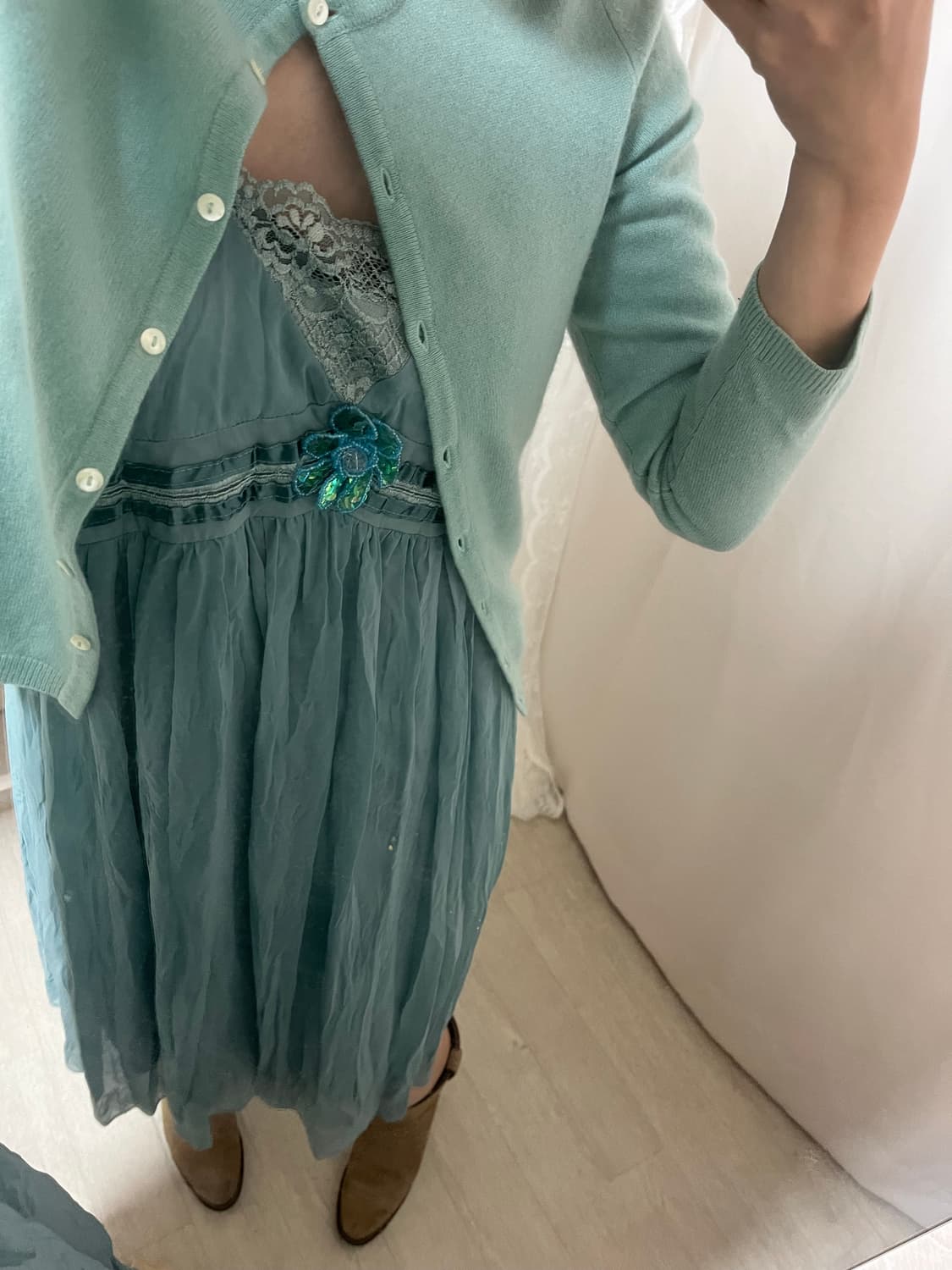Mint blossom dress (vintage) 상품이미지2