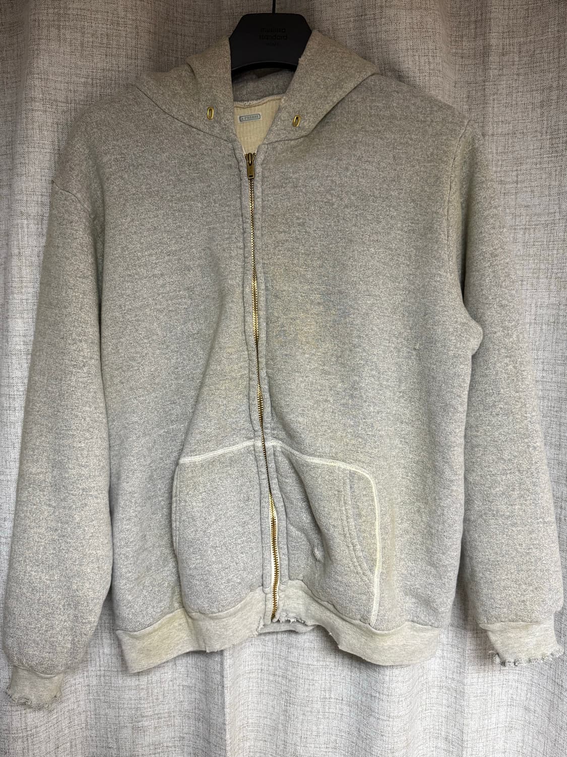 [2]아프레쎄 24fw 빈티지 후드집업 그레이 상품이미지1