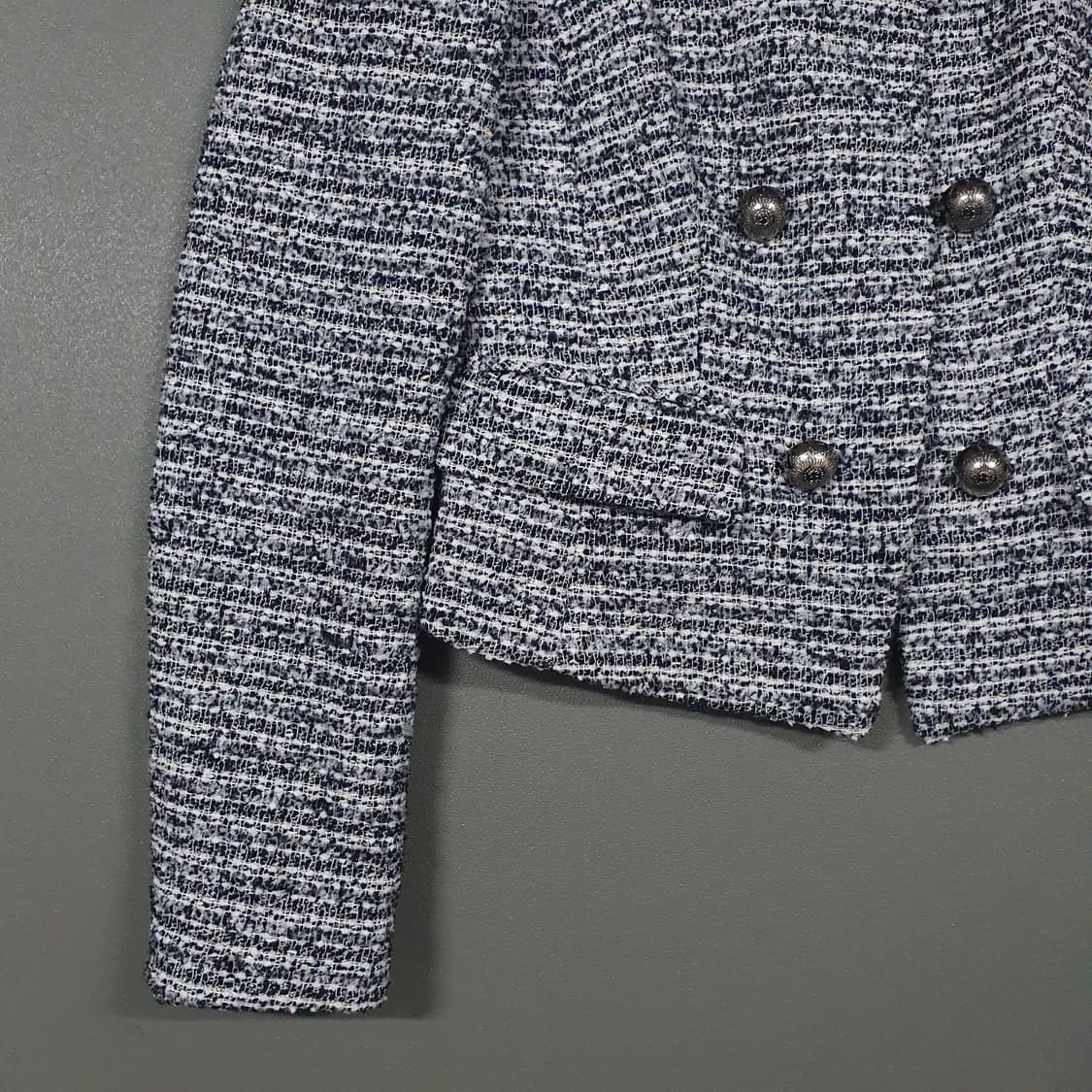 85) 씨씨콜렉트 클래식 트위드 자켓 브레스티드 더블 버튼 프린지 자켓 상품이미지3