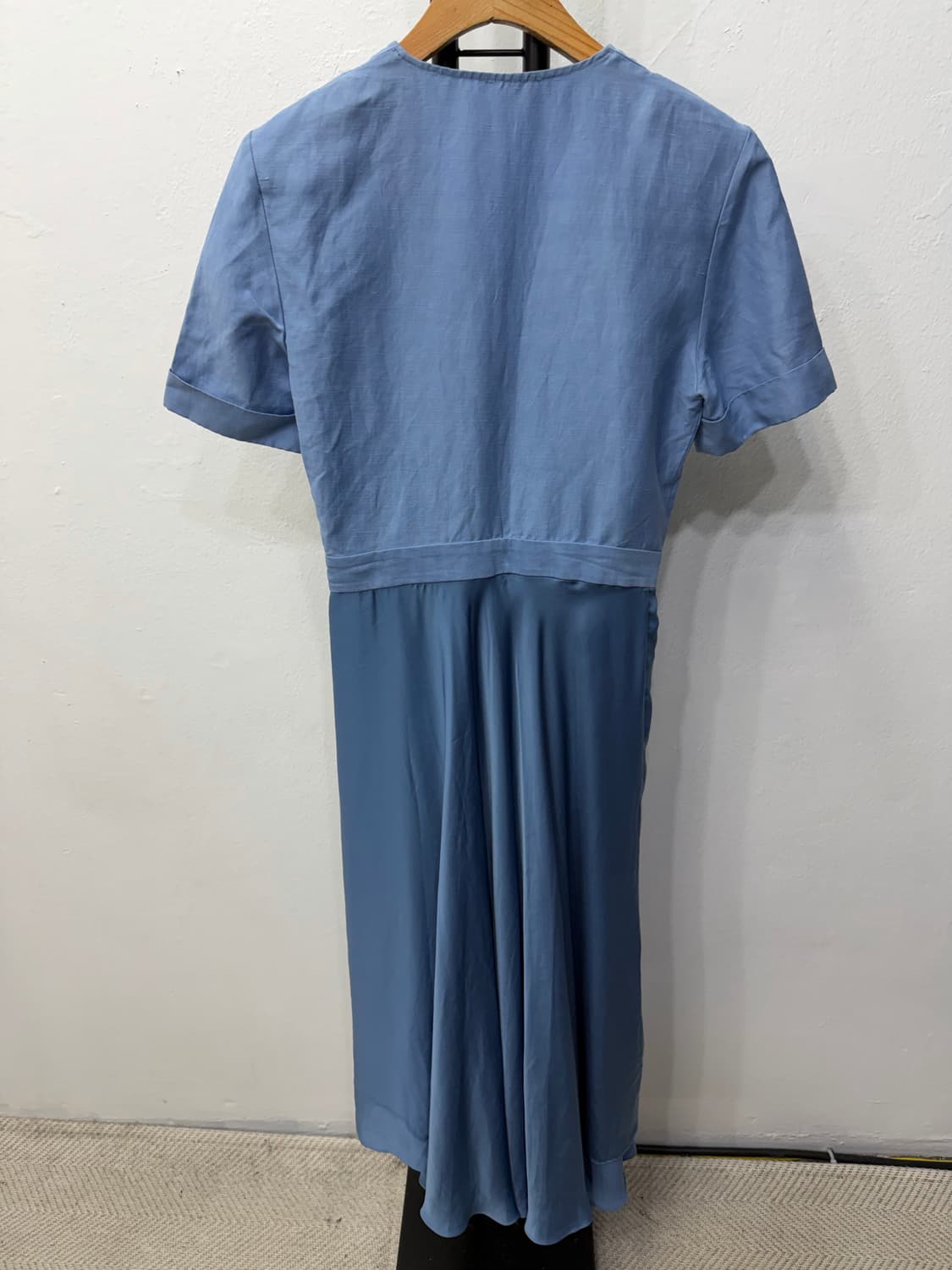 정품) 산드로 블루 랩 스타일 원피스 36 상품이미지6