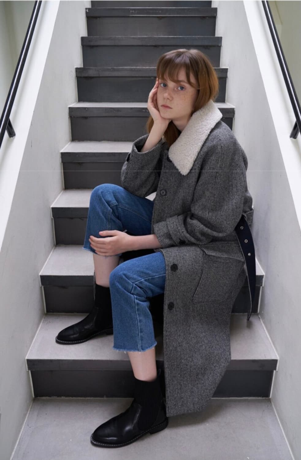 마론에디션 시어링카라 울코트 상품이미지1