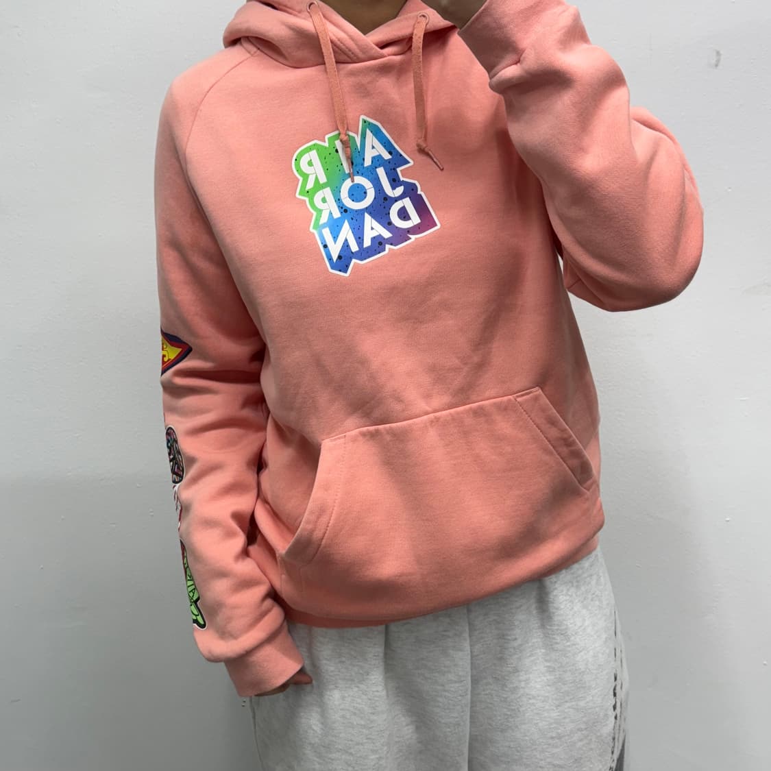 [L] 나이키 에어 조던 코랄핑크 후드티 상품이미지2