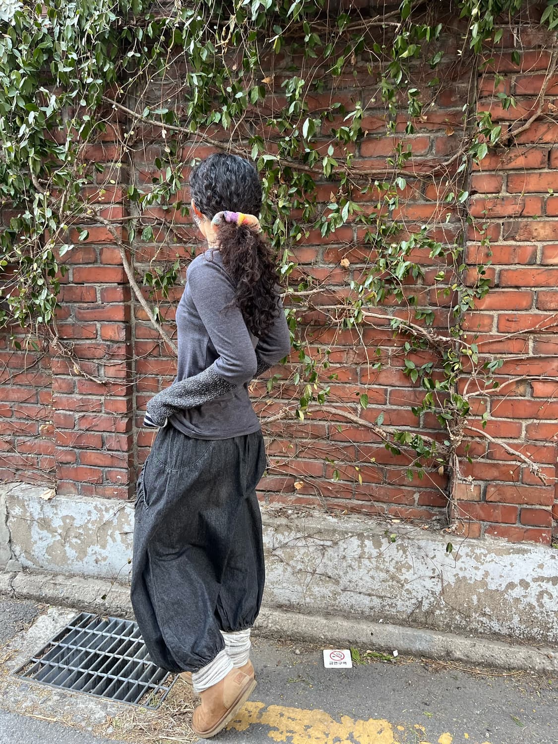 다크 그레이 벌룬 미디 팬츠 상품이미지3