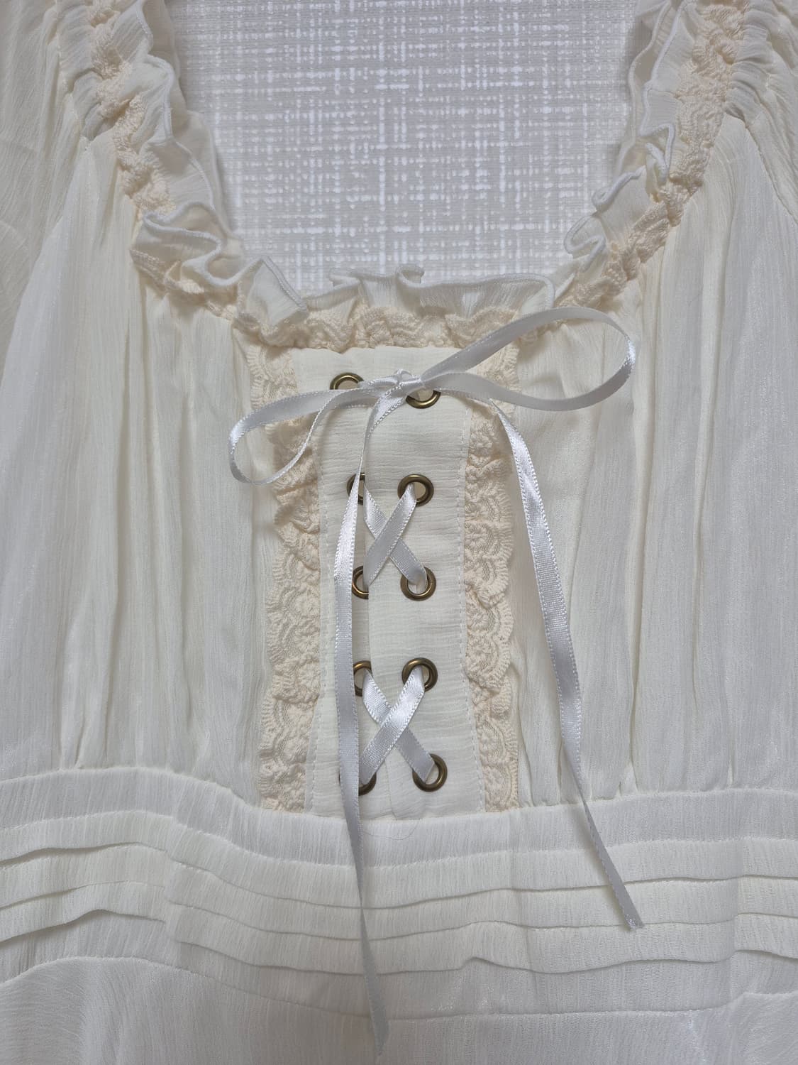 리즈리사 샘플 초고전템 럭셔리 히메갸루 원피스 아이보리 상품이미지4