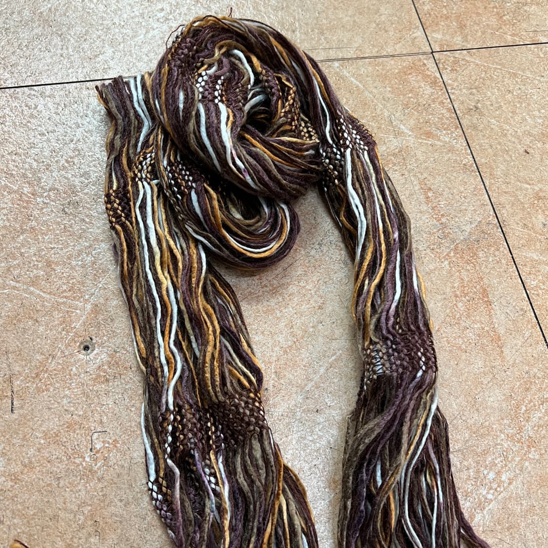 오렌지 브라운 머플러 목도리  상품이미지2