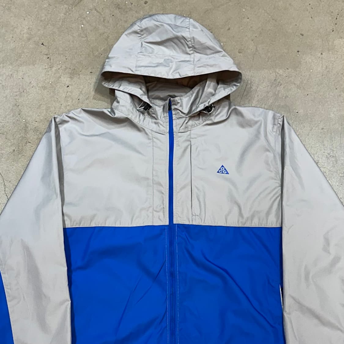 XL 나이키 ACG 그레이 블루 배색 후드 바람막이  상품이미지1