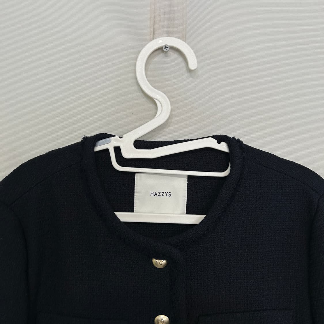 헤지스 2024 트위드 자켓 네이비 90 하객룩 상품이미지2