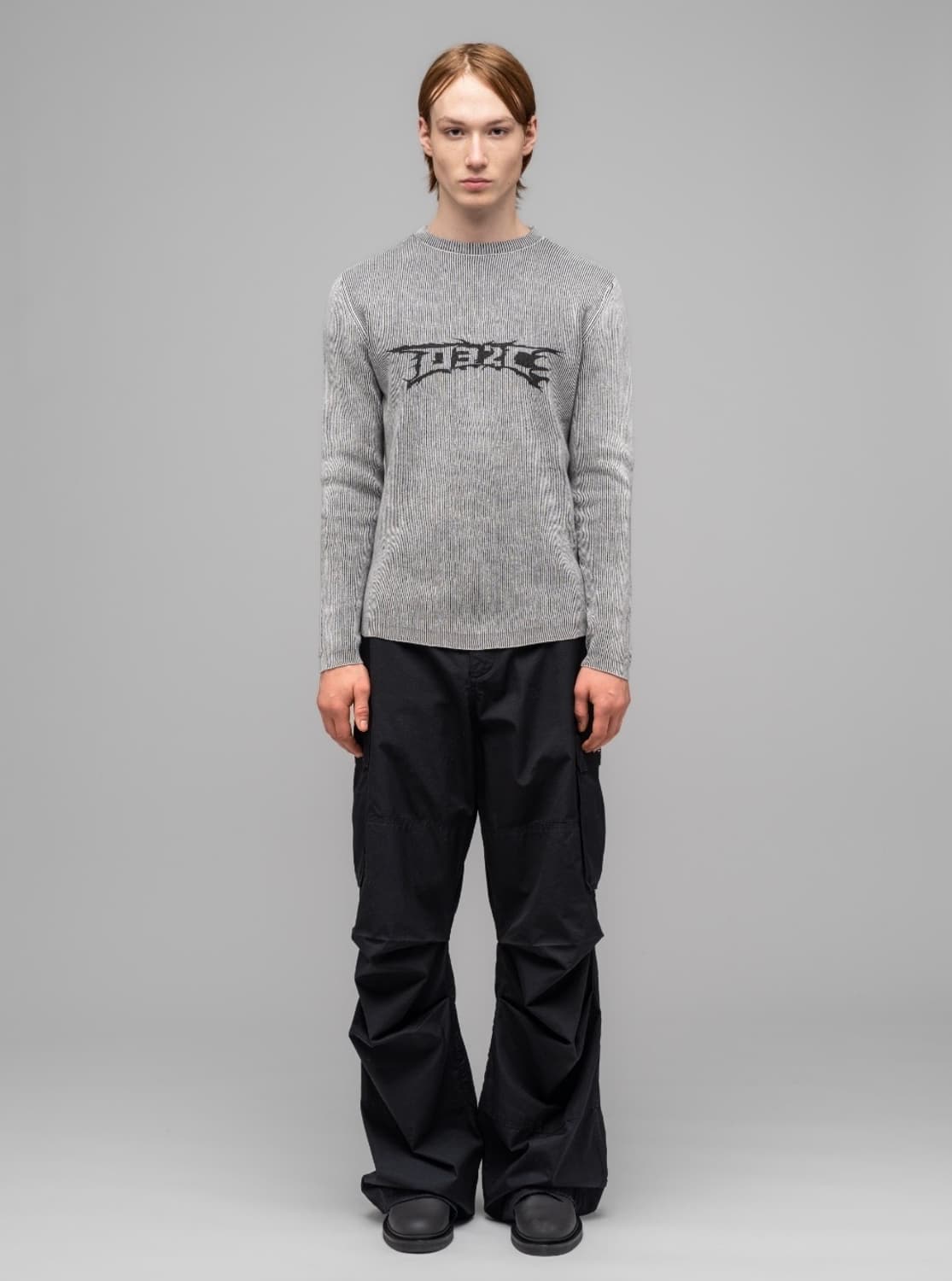 M 032C 너브 셰터 슬림 컷 롱슬리브 니트 상품이미지8