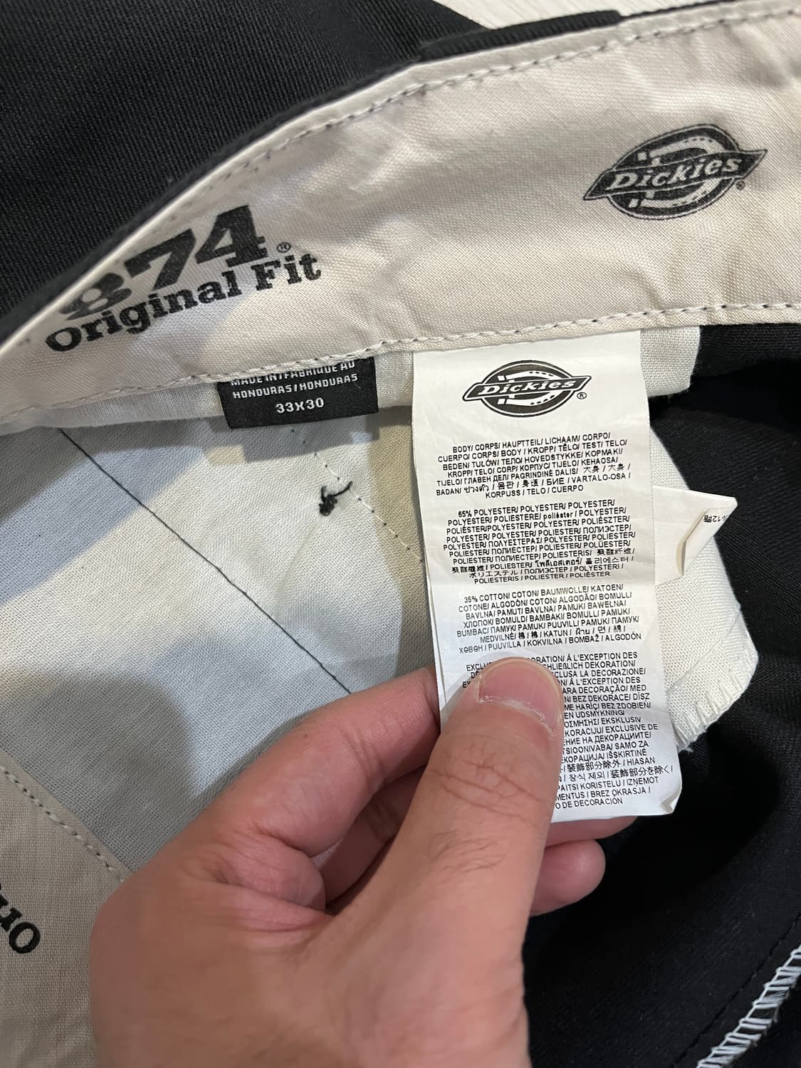 디키즈874 블랙 33x30 상품이미지3