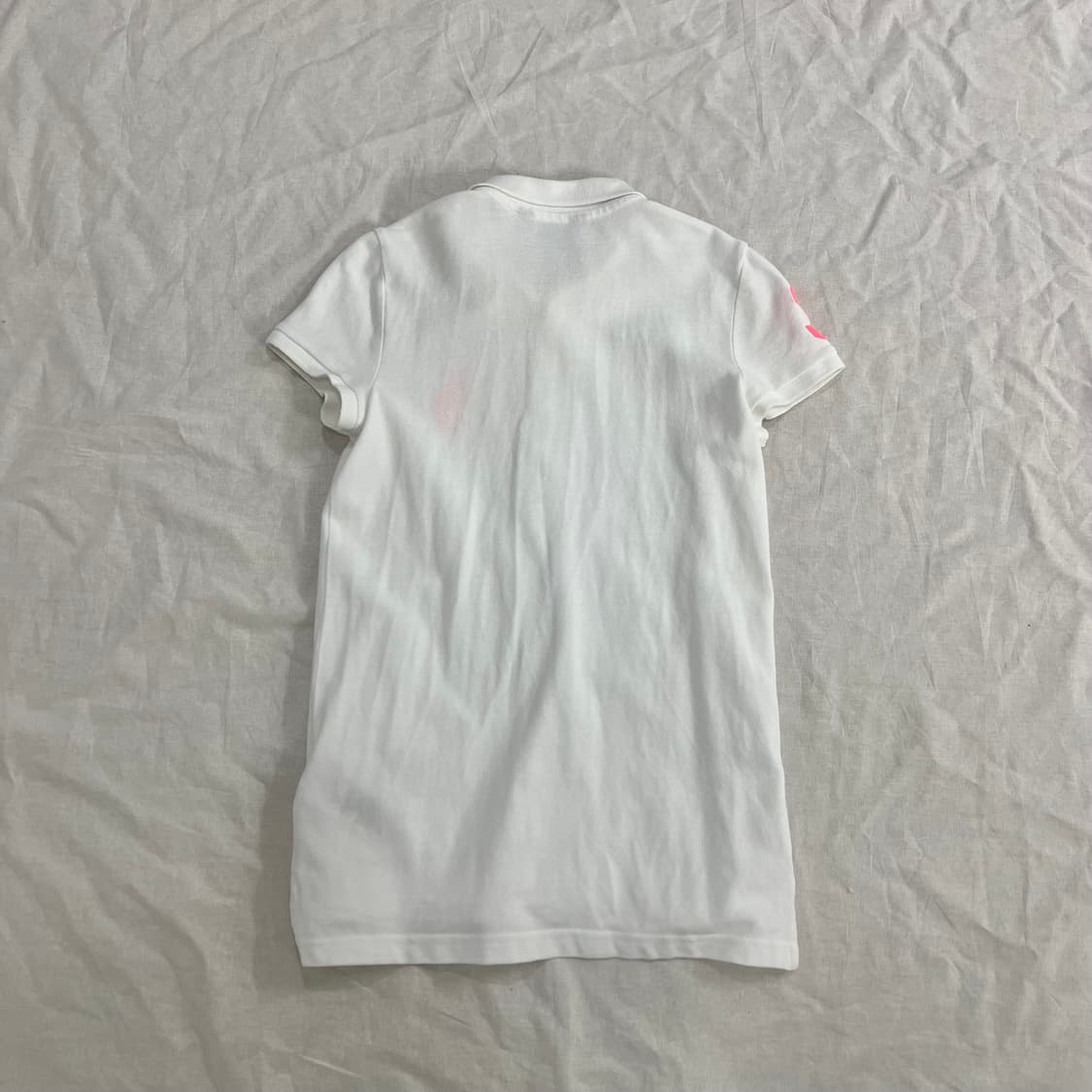 폴로 랄프로렌 빅포니 핑크 로고 화이트 카라티 PK 반팔 상품이미지3