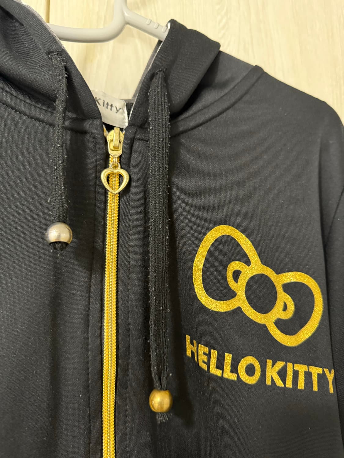 M / 헬로키티 골드 도트 후드집업 상품이미지3