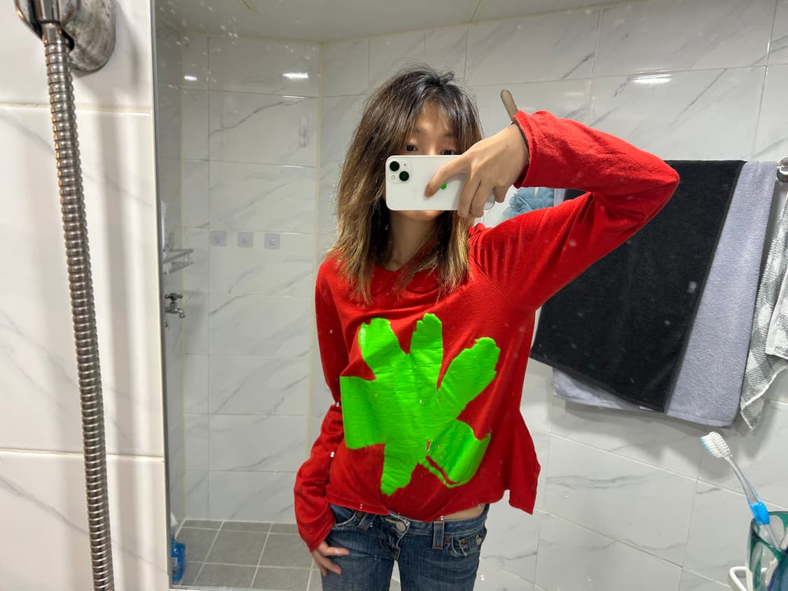 꼼데 가르송 다자이너 2d 라인 토마토 슬리브  상품이미지5