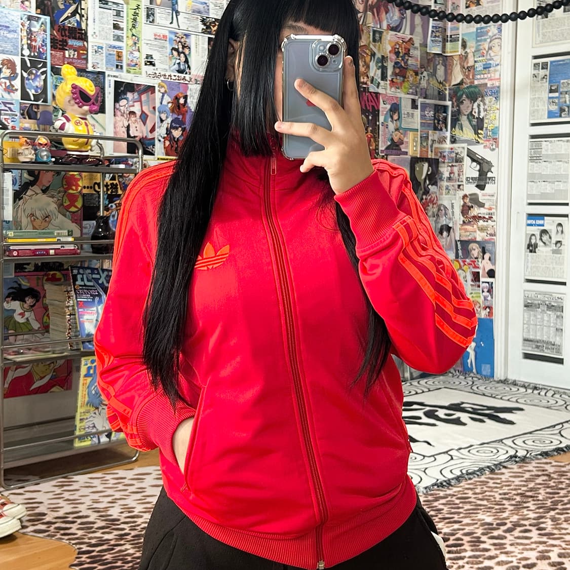 아디다스 파이어버드 레드 오렌지 져지 트랙탑 상품이미지2