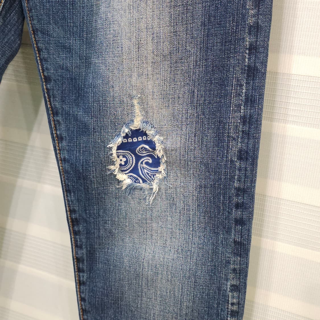 일본 7THREE 빈티지 가공 데님팬츠- S 상품이미지4