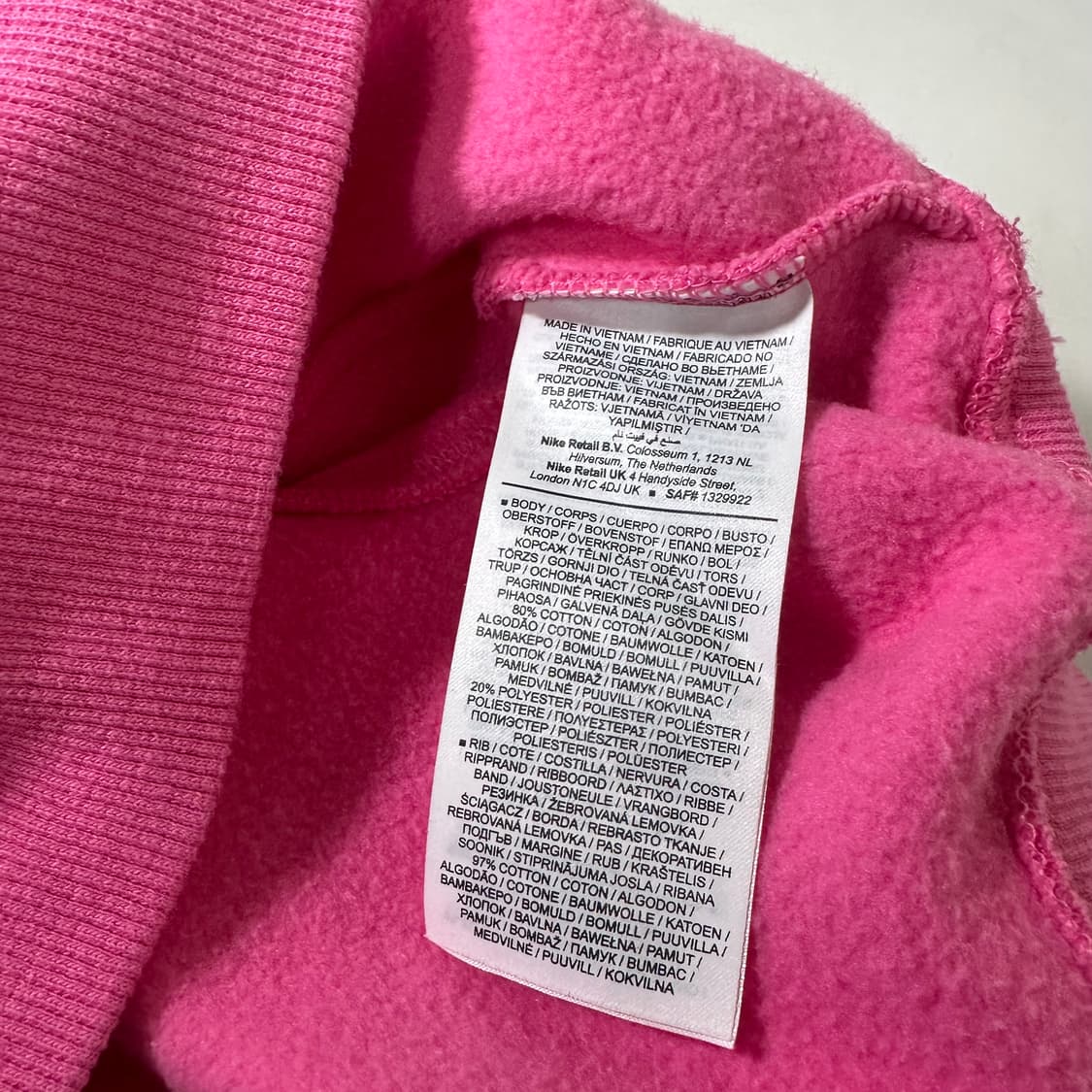 우먼XL-XXL 나이키 USA 스우시로고 가오리오버핏 코튼 맨투맨 상품이미지5