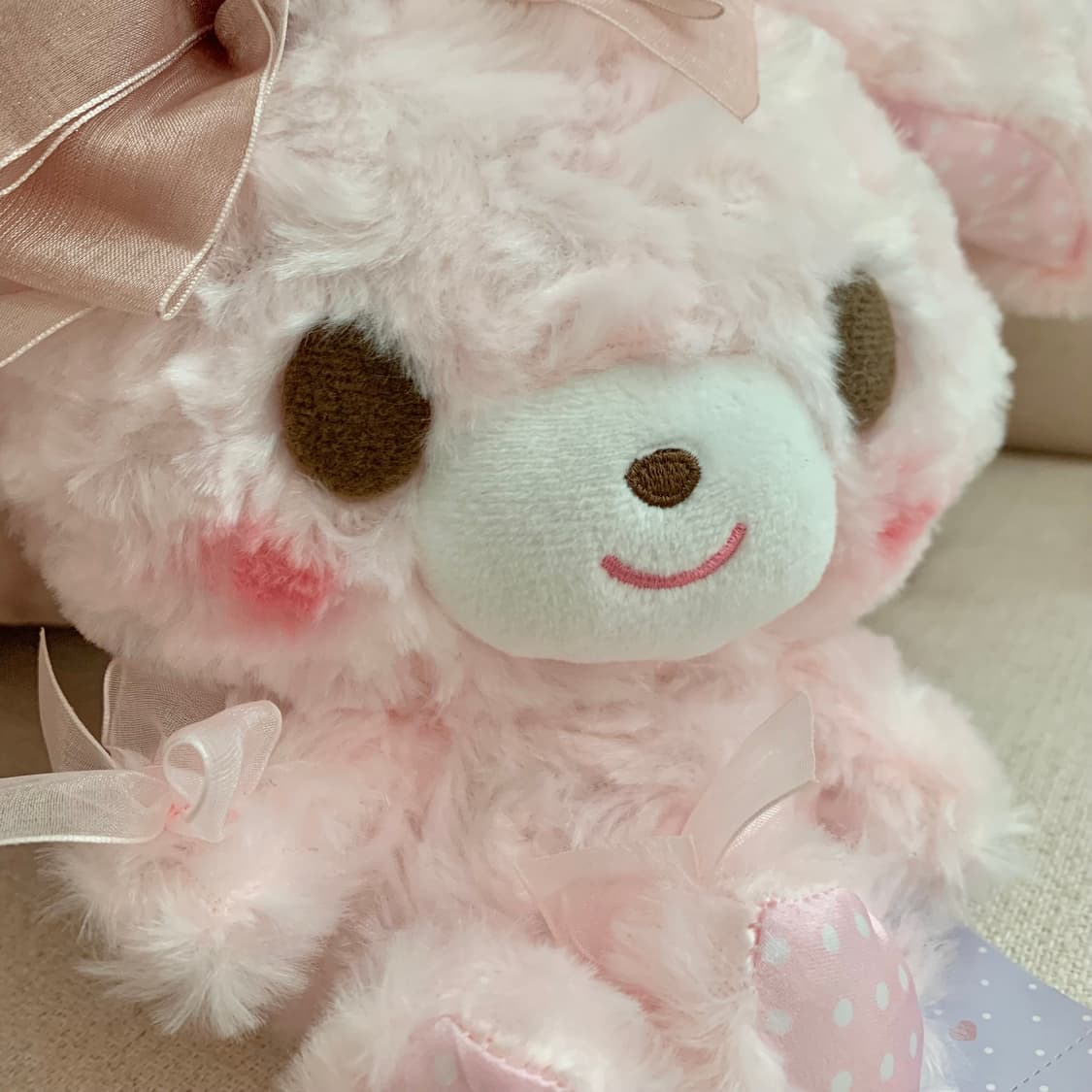 단순개봉 새상품 정품 산리오 헤이세이 봉봉 리본 마스코트 누이 인형 갸루 상품이미지5