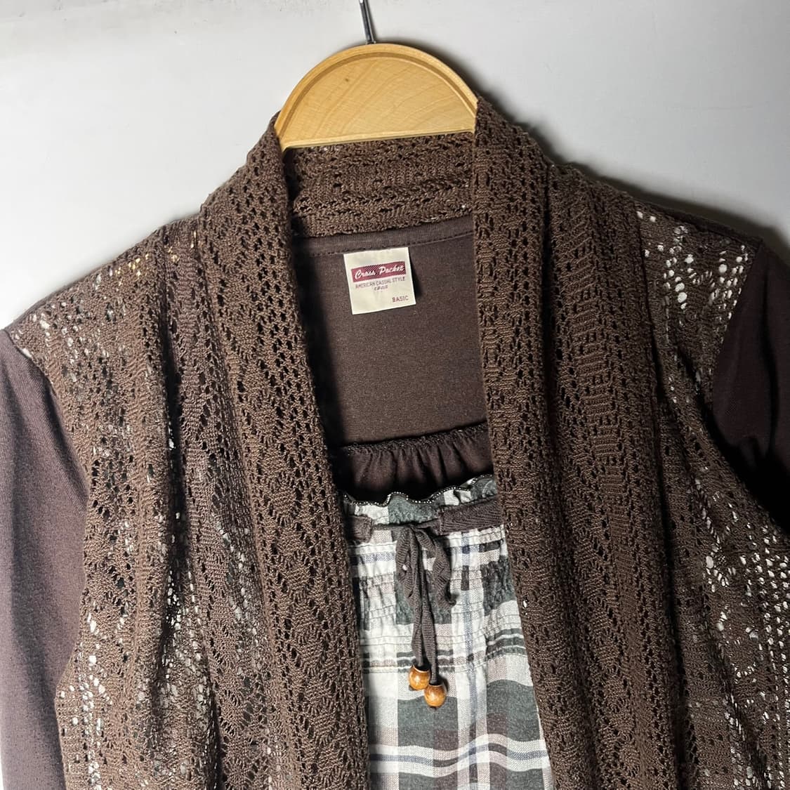 [JPN] 빈티지 모리걸 바선생 레이어드 가디건 상품이미지2