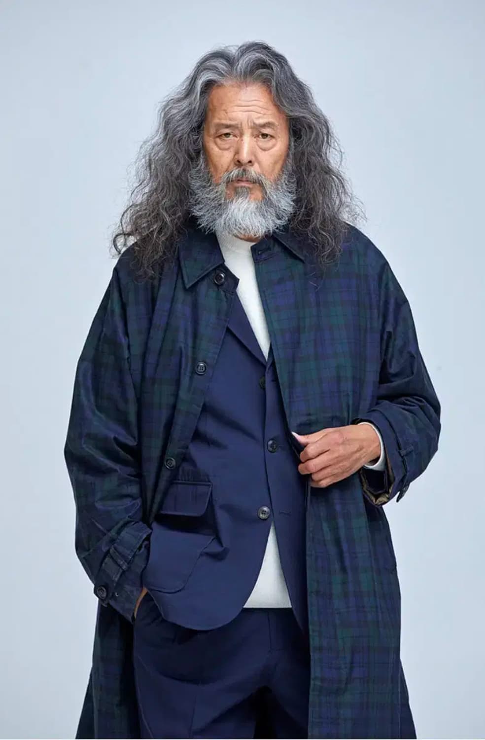 프리즘웍스 오버사이즈 발마칸 코트 블랙와치 S 상품이미지2