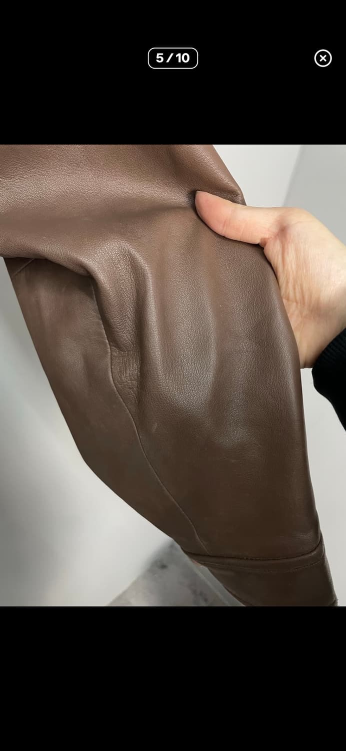 폴로 랄프로렌 브라운 레더자켓 A3790 상품이미지5