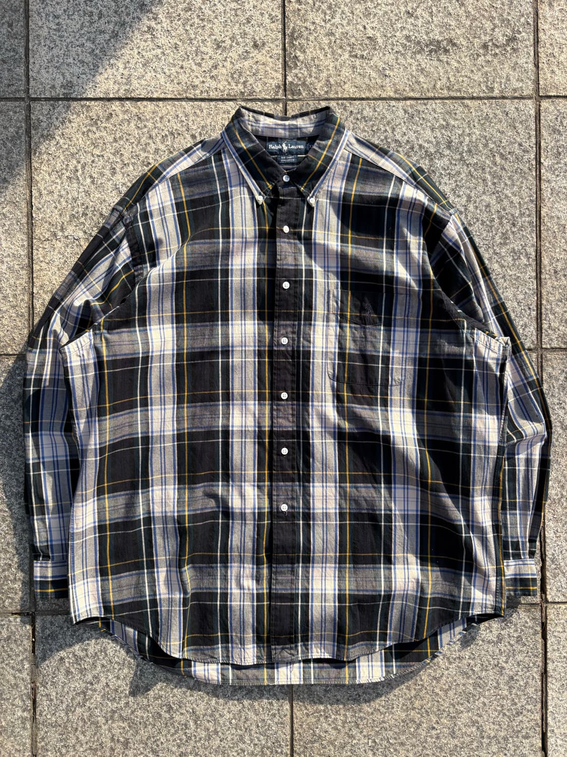 90s 폴로 빅셔츠 체크셔츠 상품이미지1
