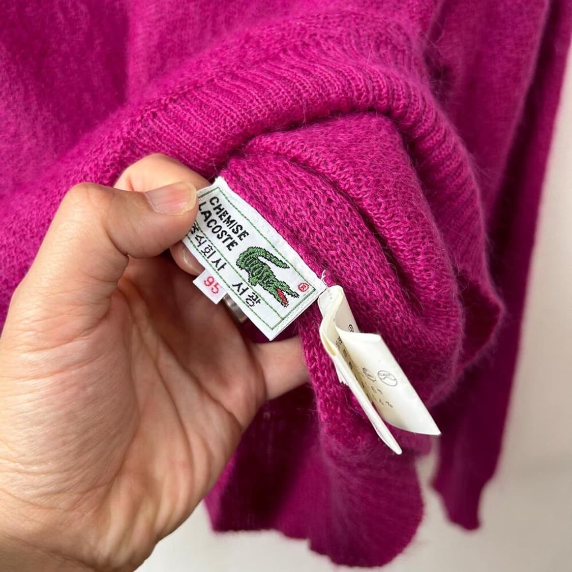 9866 - 라코스테 핑크 터틀넥 니트 상품이미지7