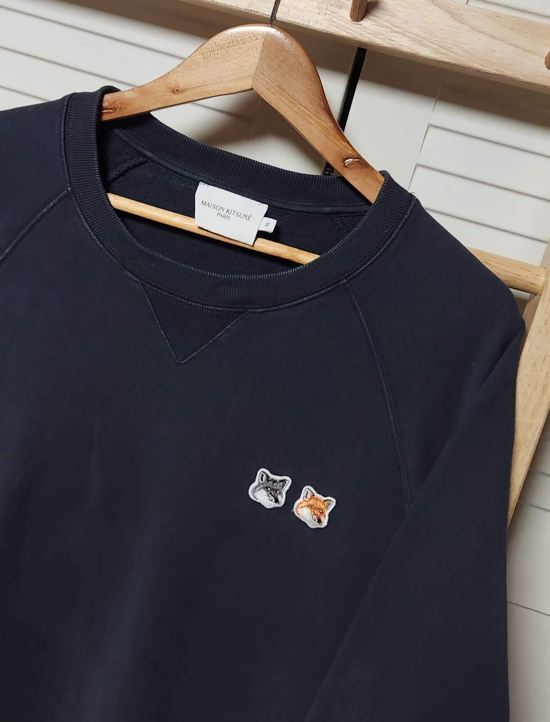 메종키츠네 더블로고 블랙 맨투맨 XL 상품이미지3