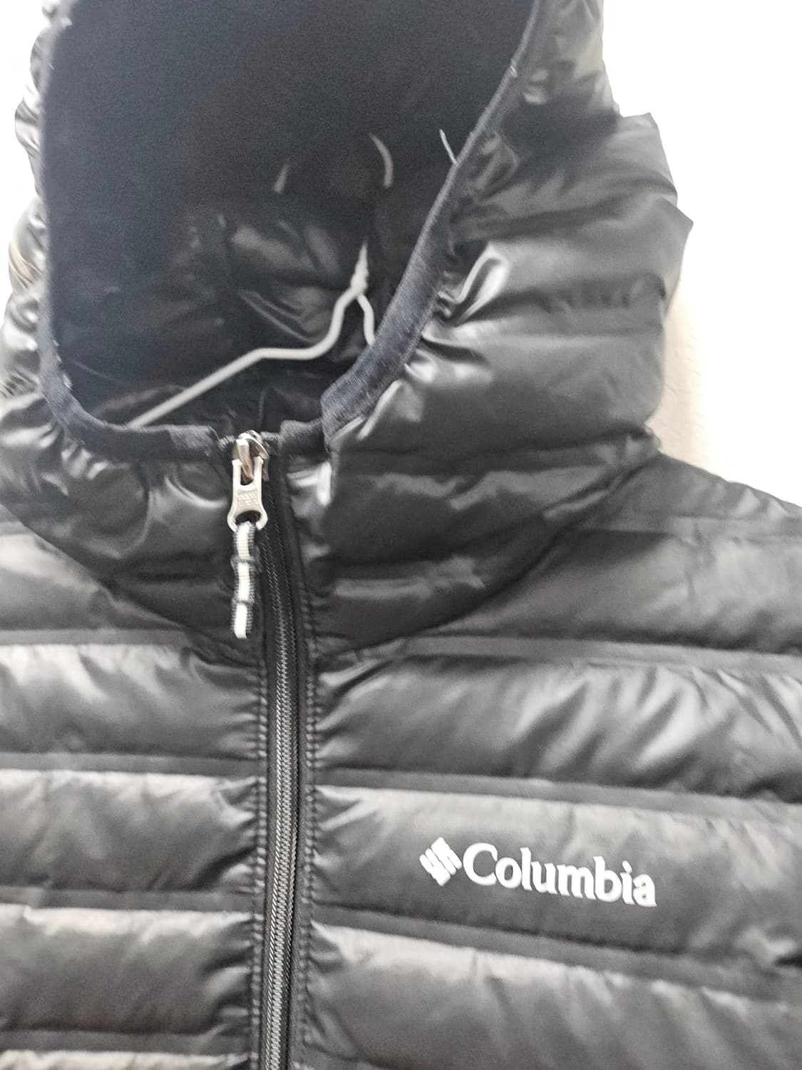 컬럼비아 블랙 경량 패딩 후드 점퍼  90 상품이미지3